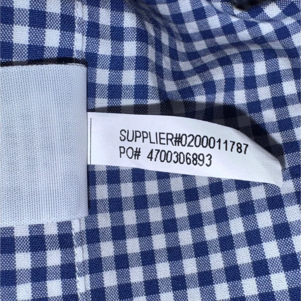 Polo Ralph Lauren Button Down Shirt Men's XL Blue Gingham Excellent Long Sleeve